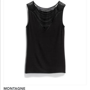 NWT Montagne Maria Crochet back detail knit top